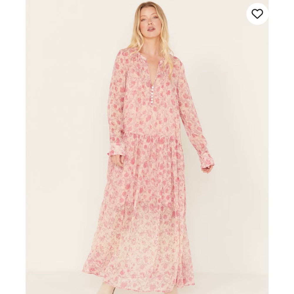 Free People Blush Floral Maxi Dress